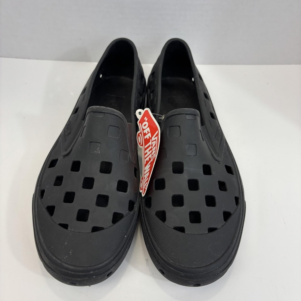 NWT Vans Beach Water Shoes Womens 7.5 Black Ventilated Rubber UA SlipOn TRK - Picture 8 of 9